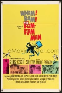 8r432 FLIM-FLAM MAN 1sh 1967 different Grinsson art of George C. Scott, Sue Lyon & Sarrazin!