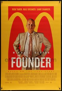 8r440 FOUNDER DS 1sh 2016 Keaton as McDonald's founder Ray Kroc, he took someone else's idea!