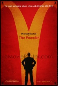 8r441 FOUNDER teaser DS 1sh 2016 Keaton as McDonald's founder Ray Kroc, he took someone else's idea!