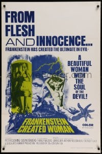 8r443 FRANKENSTEIN CREATED WOMAN 1sh 1967 Peter Cushing, Susan Denberg had the soul of the Devil!