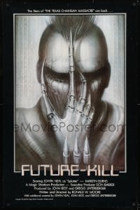 8r451 FUTURE-KILL 1sh 1984 Edwin Neal, really cool science fiction artwork by H.R. Giger!