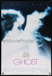 8r454 GHOST 1sh 1990 classic romantic close up of spirit Patrick Swayze & sexy Demi Moore!