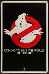 8r456 GHOSTBUSTERS teaser 1sh 1984 Ivan Reitman sci-fi horror, coming to save the world this Summer