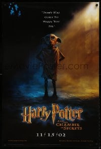 8r500 HARRY POTTER & THE CHAMBER OF SECRETS teaser DS 1sh 2002 Dobby has come to warn you!