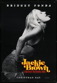 8r566 JACKIE BROWN teaser 1sh 1997 Quentin Tarantino, profile portrait of sexy Bridget Fonda!