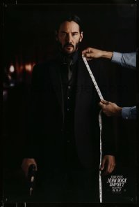 8r575 JOHN WICK CHAPTER 2 teaser DS 1sh 2017 Keanu Reeves in the title role with gun being measured!