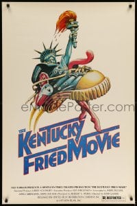 8r583 KENTUCKY FRIED MOVIE 1sh 1977 John Landis directed comedy, wacky tennis shoe art!