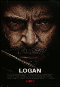 8r643 LOGAN style C - Canada advance DS 1sh 2017 Jackman in the title role as Wolverine, claws out!