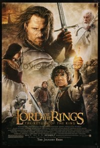 8r647 LORD OF THE RINGS: THE RETURN OF THE KING advance 1sh 2003 Jackson, cast montage!