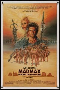 8r655 MAD MAX BEYOND THUNDERDOME 1sh 1985 art of Mel Gibson & Tina Turner by Richard Amsel!