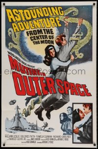 8r714 MUTINY IN OUTER SPACE 1sh 1964 wacky sci-fi, astounding adventure from the moon's center!