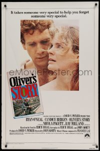 8r733 OLIVER'S STORY 1sh 1978 Ryan O'Neal & Candice Bergen, Ray Milland!