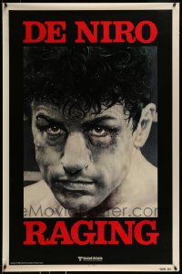 8r775 RAGING BULL teaser 1sh 1980 Hagio art of Robert De Niro, Martin Scorsese boxing classic