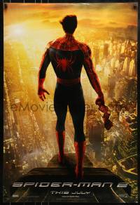 8r866 SPIDER-MAN 2 int'l teaser DS 1sh 2004 great image of Tobey Maguire in the title role, Choice!