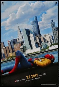 8r870 SPIDER-MAN: HOMECOMING teaser DS 1sh 2017 Tom Holland in the title role, New York City!