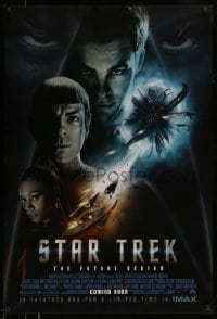 8r874 STAR TREK IMAX advance DS 1sh 2009 Chis Pine, Zachary Quinto, Zoe Saldana, space battle!