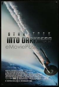 8r878 STAR TREK INTO DARKNESS advance DS 1sh 2013 Peter Weller, cool image of crashing starship!