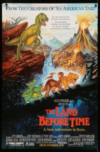 8r117 LAND BEFORE TIME half subway 1988 Steven Spielberg, George Lucas, Don Bluth, dinosaur cartoon