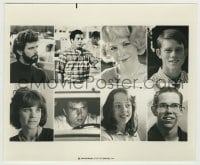 8s069 AMERICAN GRAFFITI 8x9.75 still 1973 George Lucas, Ron Howard & 6 other top cast members!