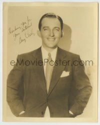 8s125 BING CROSBY deluxe 8x10 still 1930s wonderful posed portrait with facsimile signature!