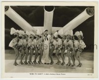 8s140 BORN TO DANCE 8x10 still 1936 Buddy Ebsen dancing with sexy chorus girls by huge cannons!