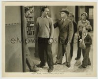 8s141 BOYS TOWN 8x10 still 1938 Mickey Rooney wearing suit & hat with Bobs Watson & other kids!