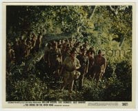 8s016 BRIDGE ON THE RIVER KWAI color 8x10 still 1958 Alec Guinness leading men through the jungle!