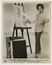 8s169 CASH MCCALL 8x10.25 still 1960 great image of artist Natalie Wood doing a pencil drawing!