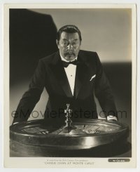 8s176 CHARLIE CHAN AT MONTE CARLO 8.25x10 still 1937 best c/u of Warner Oland over roulette table!