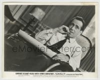 8s200 CONFLICT 8x10.25 still 1945 close up of Humphrey Bogart in wheelchair with pencil in mouth!