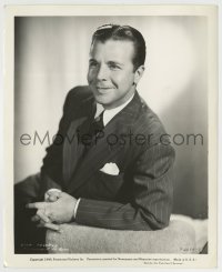 8s240 DICK POWELL 8.25x10 still 1940 great smiling portrait in suit & tie for Christmas in July!