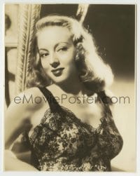 8s281 EVELYN KEYES 7.5x9.5 still 1940s great close portrait wearing sexy lace outfit!