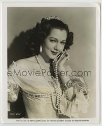8s284 EXILE 8.25x10 still 1947 great portrait of fiery Maria Montez in costume with lots of pearls!