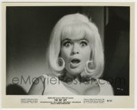 8s296 FAT SPY 8x10.25 still 1966 great super close up of sexy scared Jayne Mansfield!