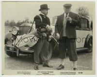8s330 GOLDFINGER 8x10 still 1964 Gert Frobe plays golf & Oddjob is his caddy by Rolls-Royce!