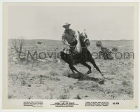 8s497 LONELY ARE THE BRAVE 8x10.25 still 1962 great image of cowboy Kirk Douglas riding his horse!