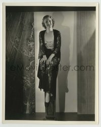 8s503 LORETTA YOUNG 8x10 still 1930s youthful portrait in beautiful lace gown by Bert Longworth!