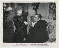 8s536 MASK OF DIMITRIOS 8.25x10 still 1944 smoking Peter Lorre looks up at sexy Faye Emerson!