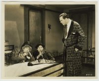 8s553 MONKEY BUSINESS 8x10.25 still 1931 Marx Brothers Chico & Harpo shush guy during chess game!