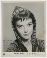 8s584 NATALIE WOOD 8.25x10 still 1960 great close up in hooded sweatshirt with short hair!