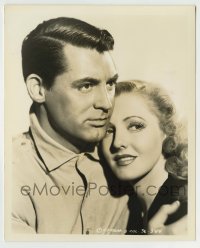 8s614 ONLY ANGELS HAVE WINGS 8.25x10 key book still 1939 best portrait of Cary Grant & Jean Arthur!