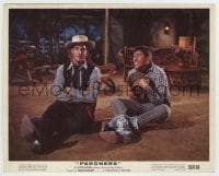 8s032 PARDNERS color 8x10 still 1956 cowboys Jerry Lewis & Dean Martin sitting on the ground!
