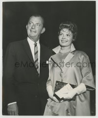 8s624 PATRICIA OWENS 7.5x9 news photo 1958 w/ producer Jack Ellis at premiere of her latest movie!