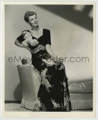 8s631 PENNY SINGLETON 8x9.75 still 1943 in flower print dress by Coburn for It's a Great Life!