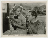 8s638 PETRIFIED FOREST 8x10.25 still 1936 close up of Dick Foran with pensive Bette Davis with book!