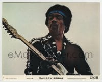 8s033 RAINBOW BRIDGE 8x10 mini LC #1 1972 best c/u of Jimi Hendrix performing at rock concert!