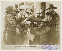 8s681 RIDE HIM, COWBOY 8.25x10 still R1939 three men keep John Wayne from tearing apart a bad guy!