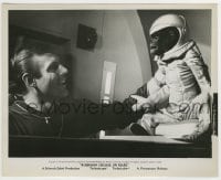 8s696 ROBINSON CRUSOE ON MARS 8.25x10 still 1964 c/u of Adam West with monkey in space suit!
