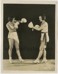 8s706 ROUGH HOUSE ROSIE 8x10 key book still 1927 two sexy girls boxing over black background!