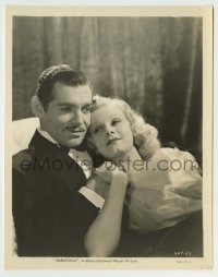 8s720 SARATOGA 8x10.25 still 1937 great romantic close up of Clark Gable & sexy Jean Harlow!